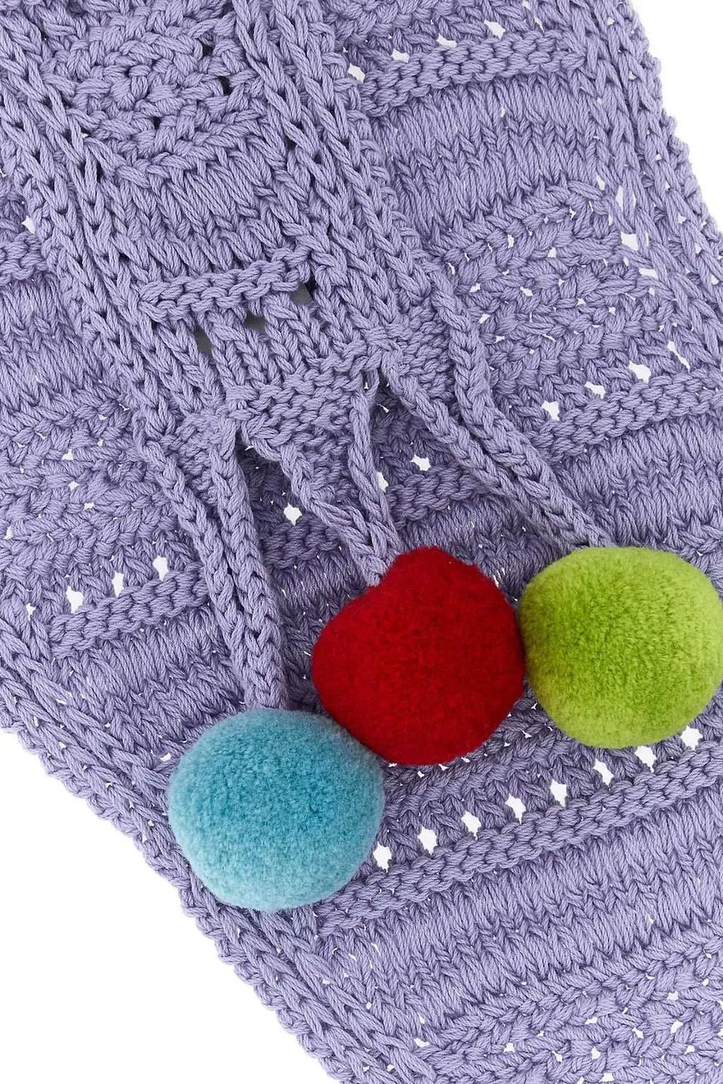 Jw Anderson Crochet Pom-Pom Scarf