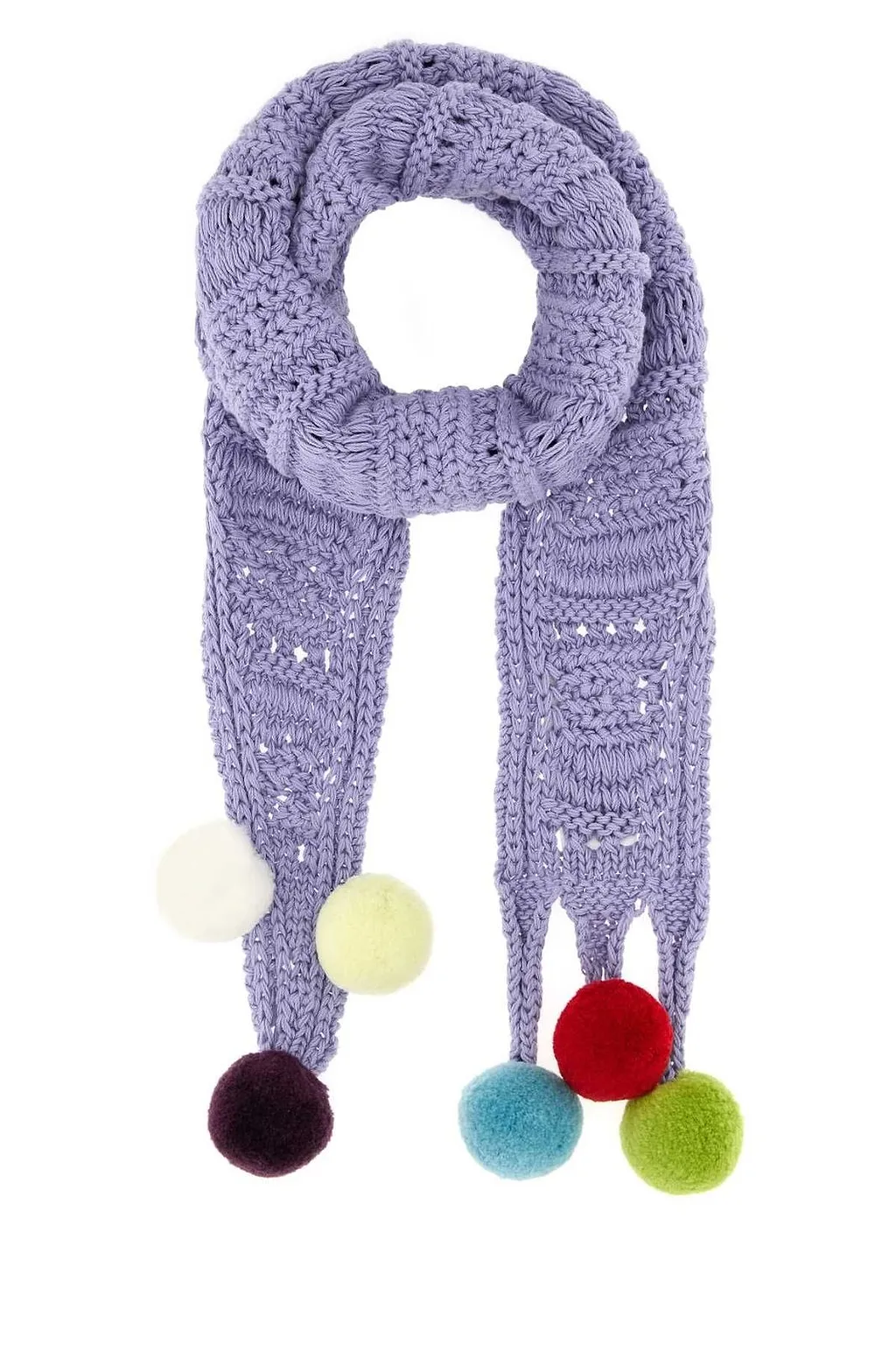 Jw Anderson Crochet Pom-Pom Scarf
