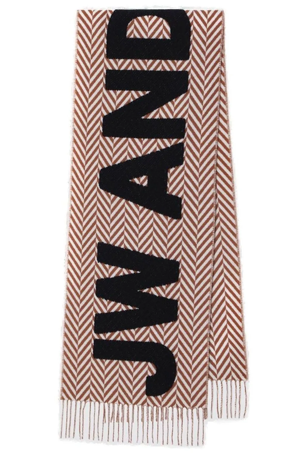 Jw Anderson Logo Detailed Fringed Scarf