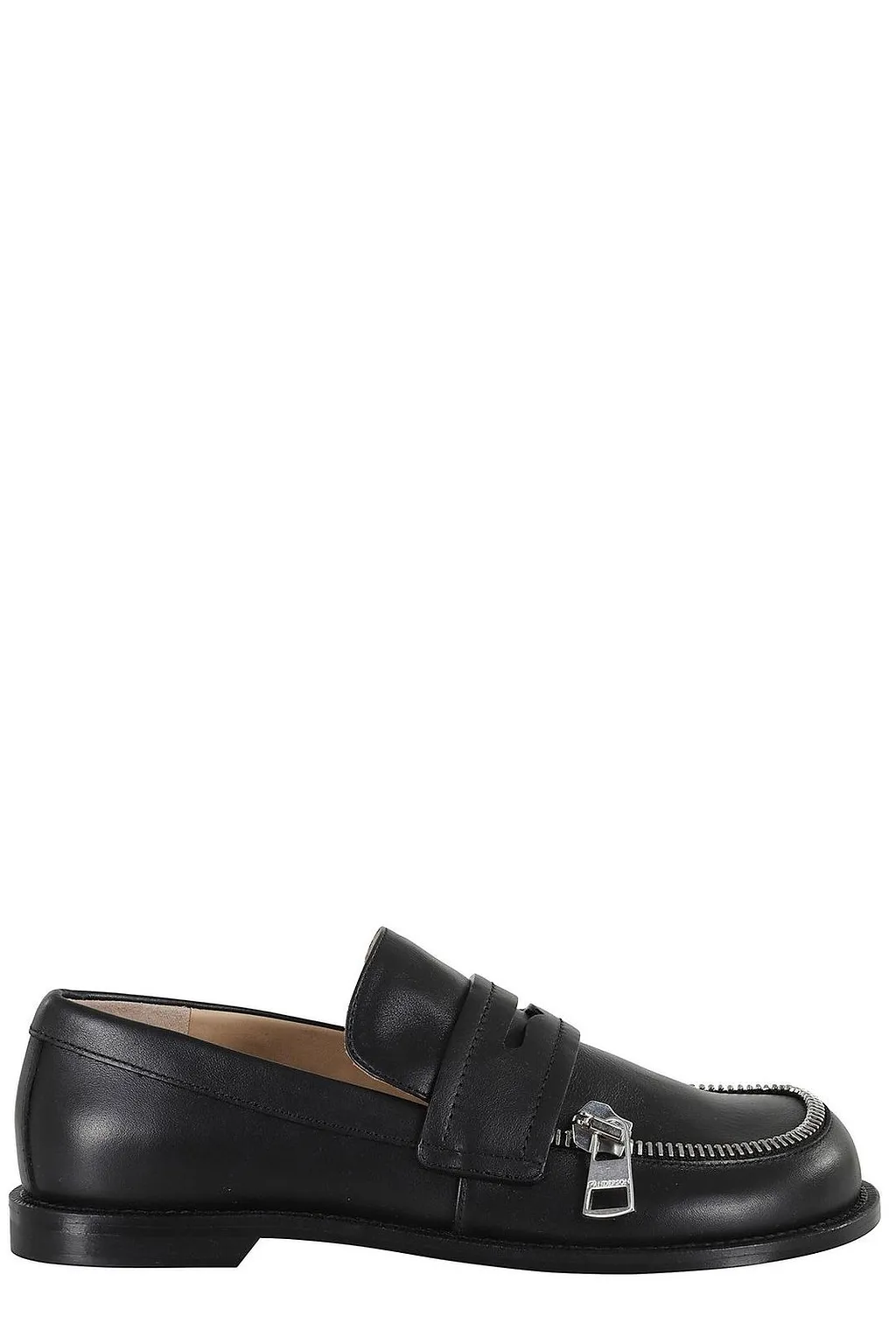 Jw Anderson Zip-Detailed Round Toe Loafers
