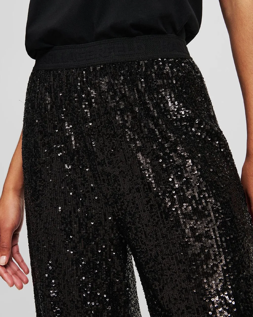 Karl Lagerfeld Sequin Palazzo Pants