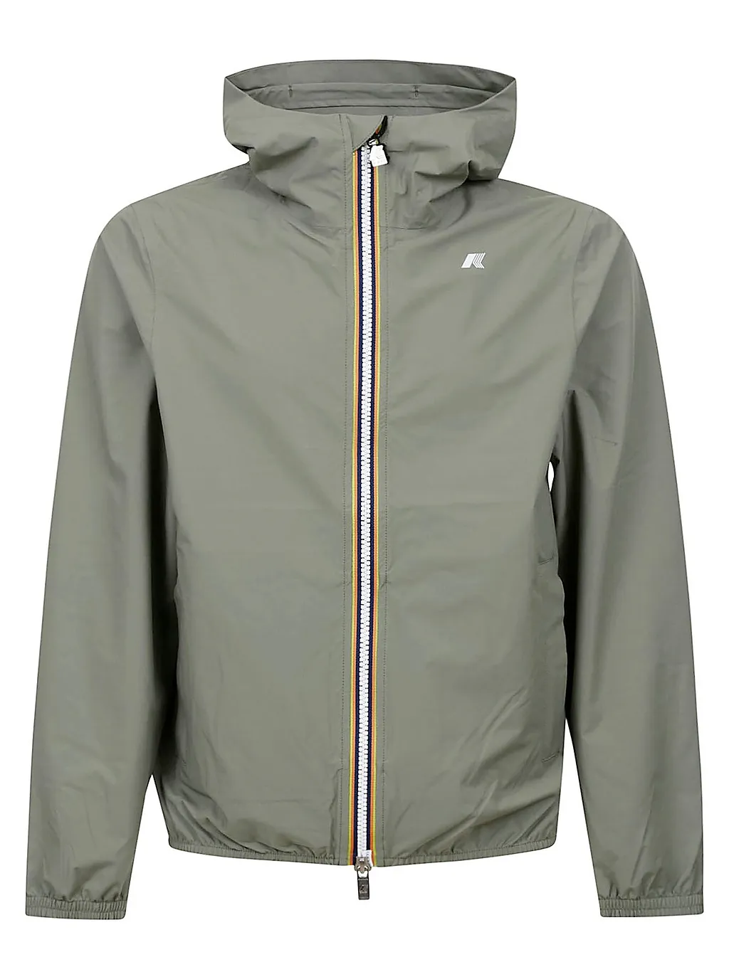 K-Way Logo Printed Hooded Zipped Jacket