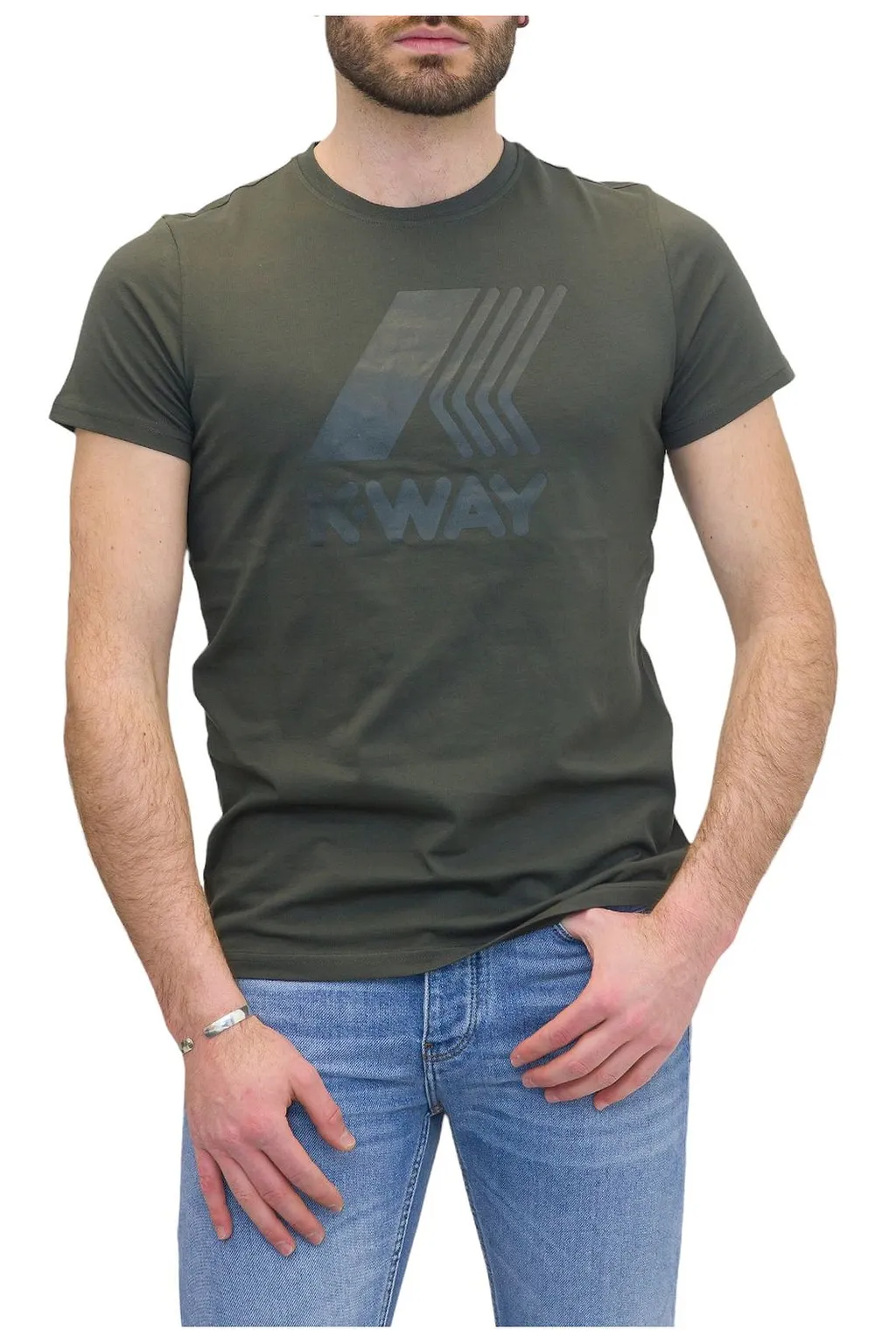 K-Way Logo Printed Crewneck T-Shirt