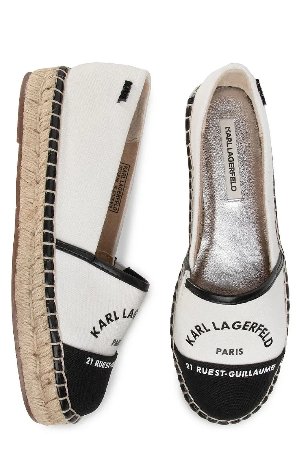 Karl Lagerfeld Rue St-Guillaume Panelled Espadrilles