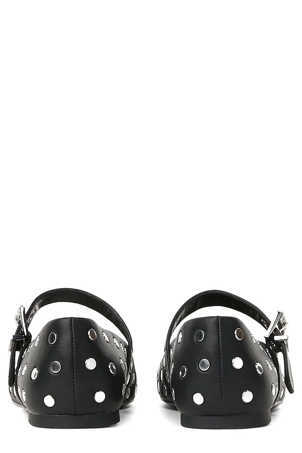 Karl Lagerfeld Stud-Embellished Almond Toe Ballet Flats