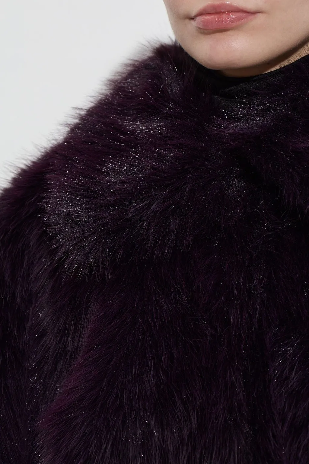 Kate Long Sleeved Faux Fur Jacket