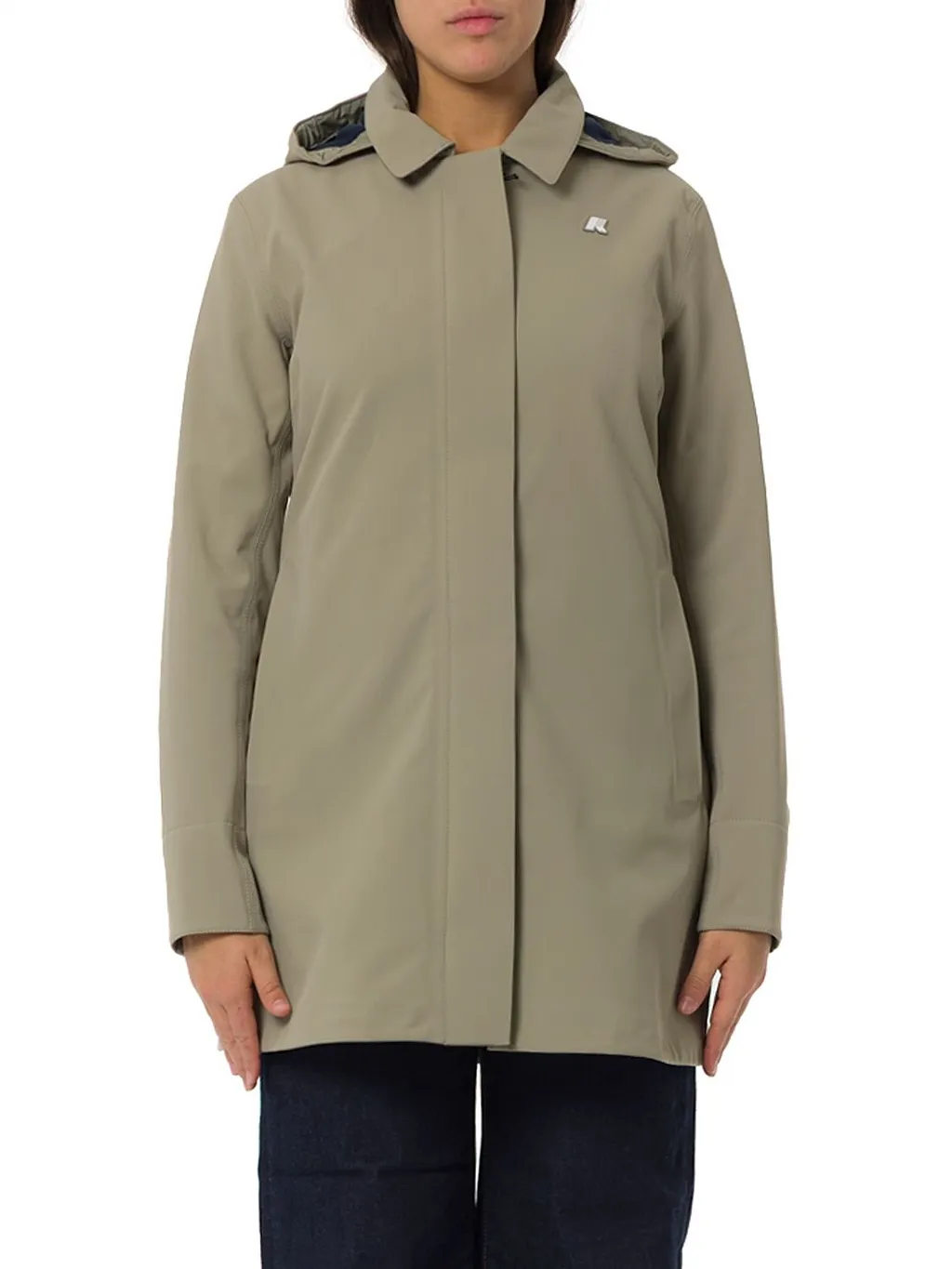 K-Way Slit-Detailed Hooded Coat