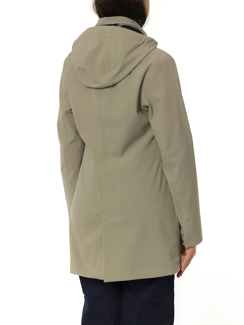 K-Way Slit-Detailed Hooded Coat