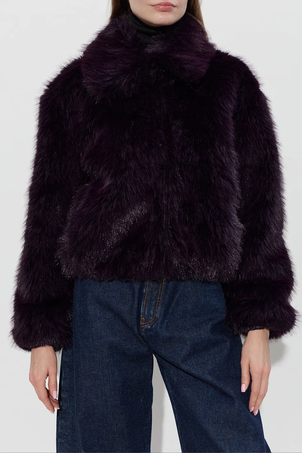 Kate Long Sleeved Faux Fur Jacket