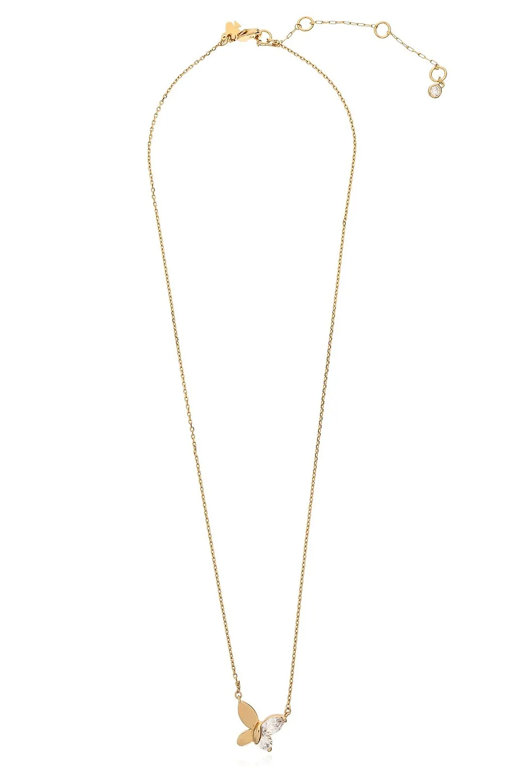 Crystal Butterfly Pendant Necklace