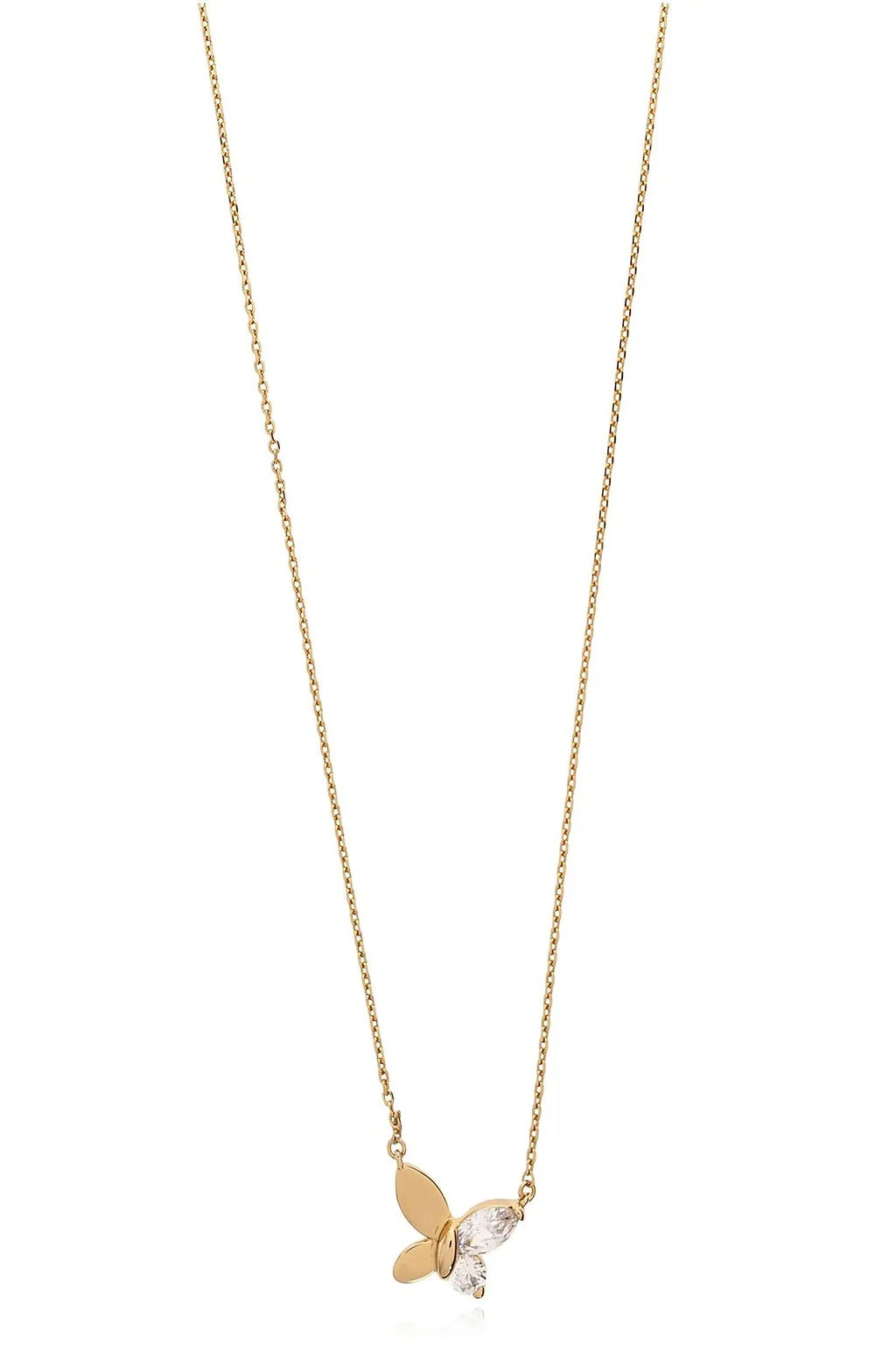Crystal Butterfly Pendant Necklace