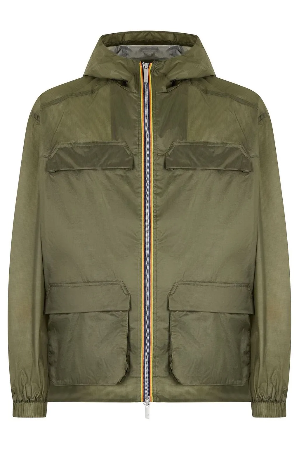 K-Way Zip-Front Hooded Jacket