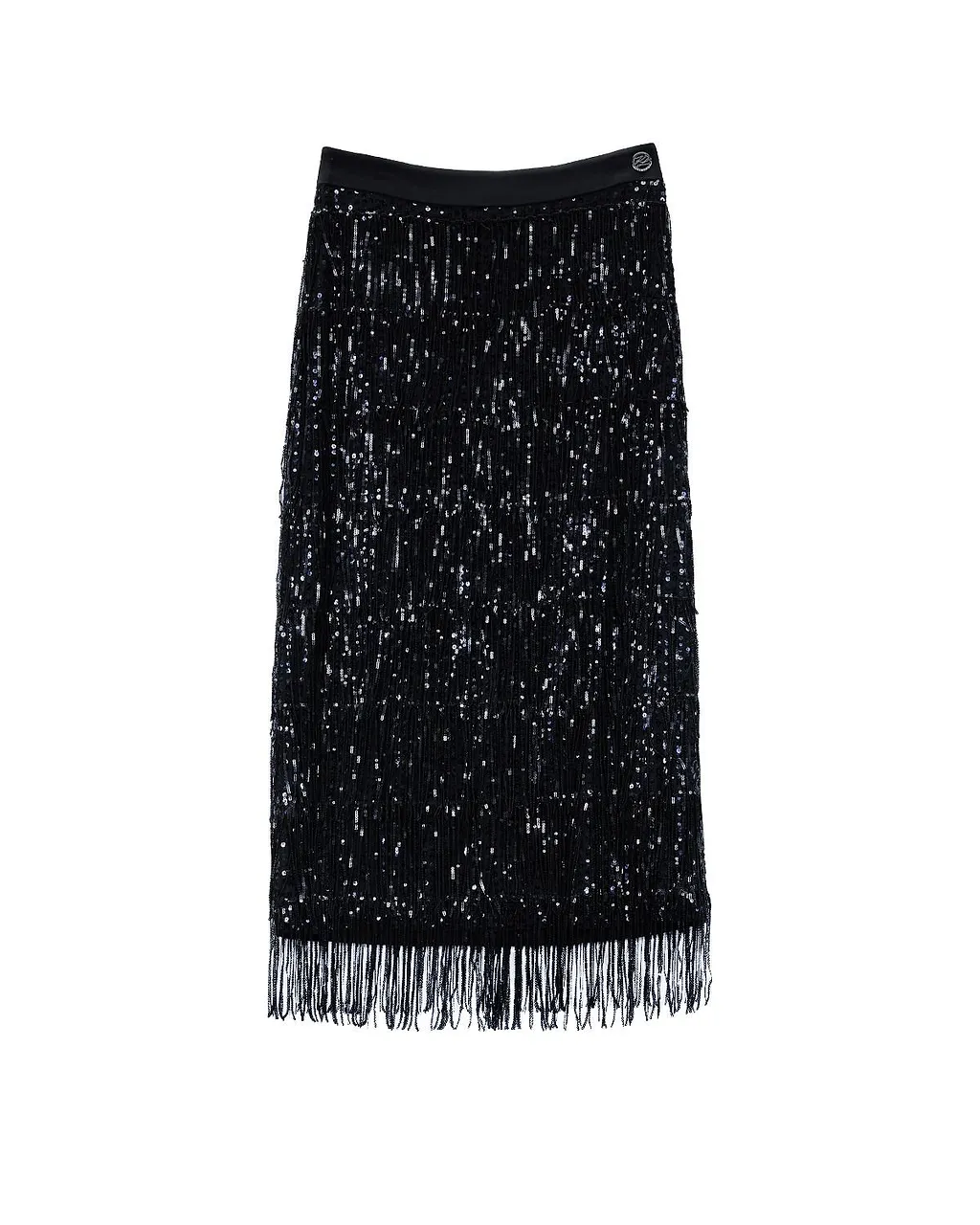 Karl Lagerfeld Fringed Sequin Skirt