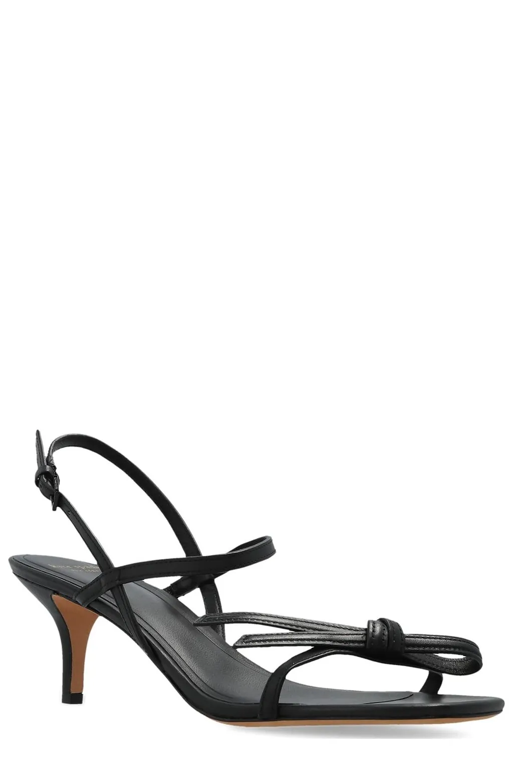 Kate Spade Loop Smooth Leather Kitten Heel Sandals