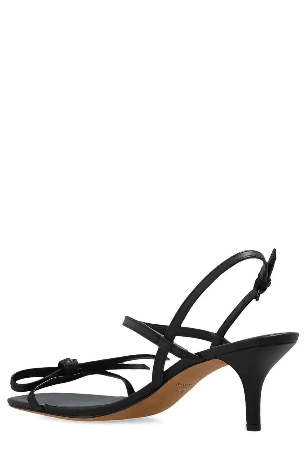 Kate Spade Loop Smooth Leather Kitten Heel Sandals
