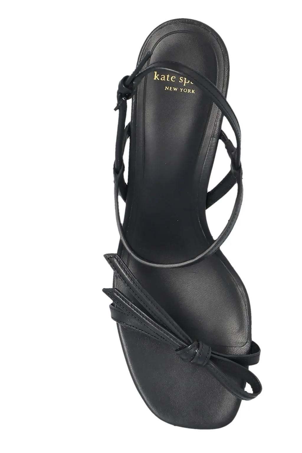 Kate Spade Loop Smooth Leather Kitten Heel Sandals