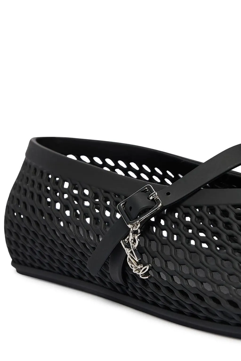 Karl Lagerfeld Jelly Mesh Mary Jane Ballet Flats