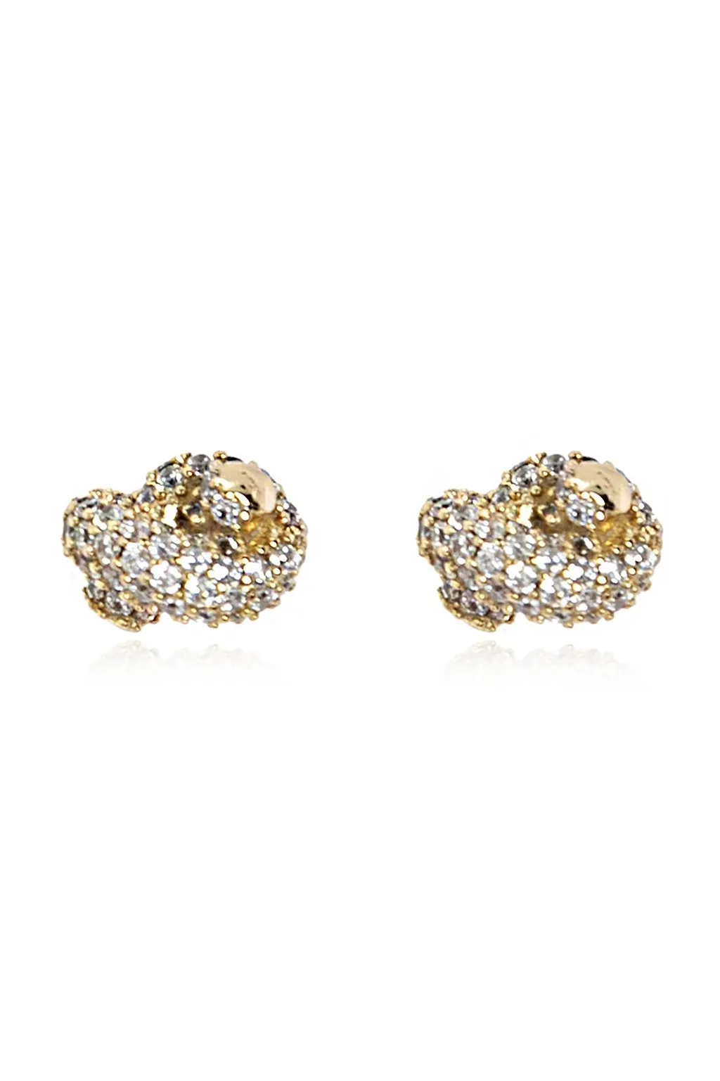 Pave Knot Stud Earrings
