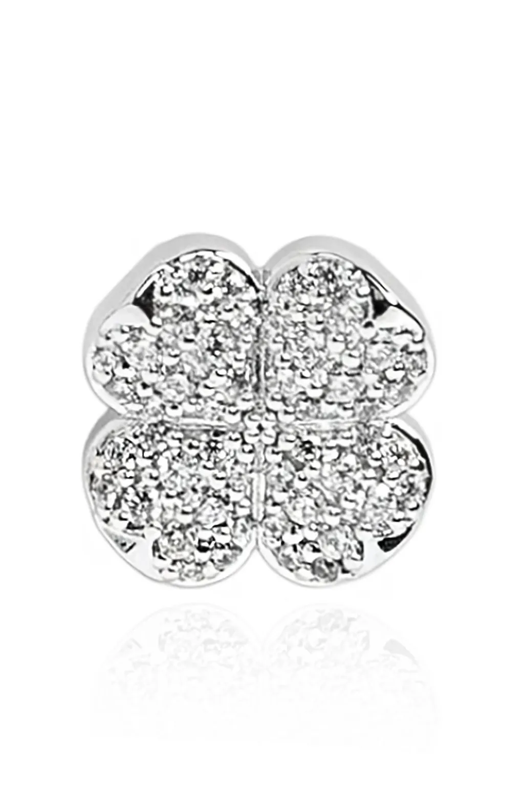 Pave Clover Stud Earrings