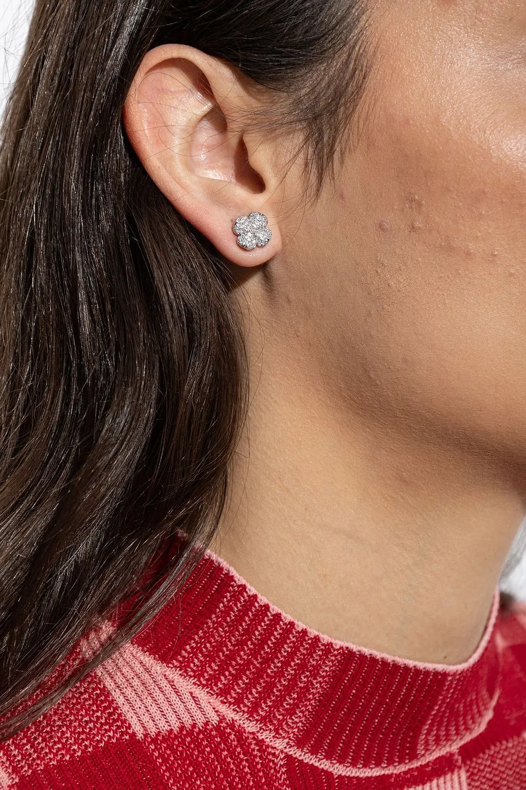 Pave Clover Stud Earrings