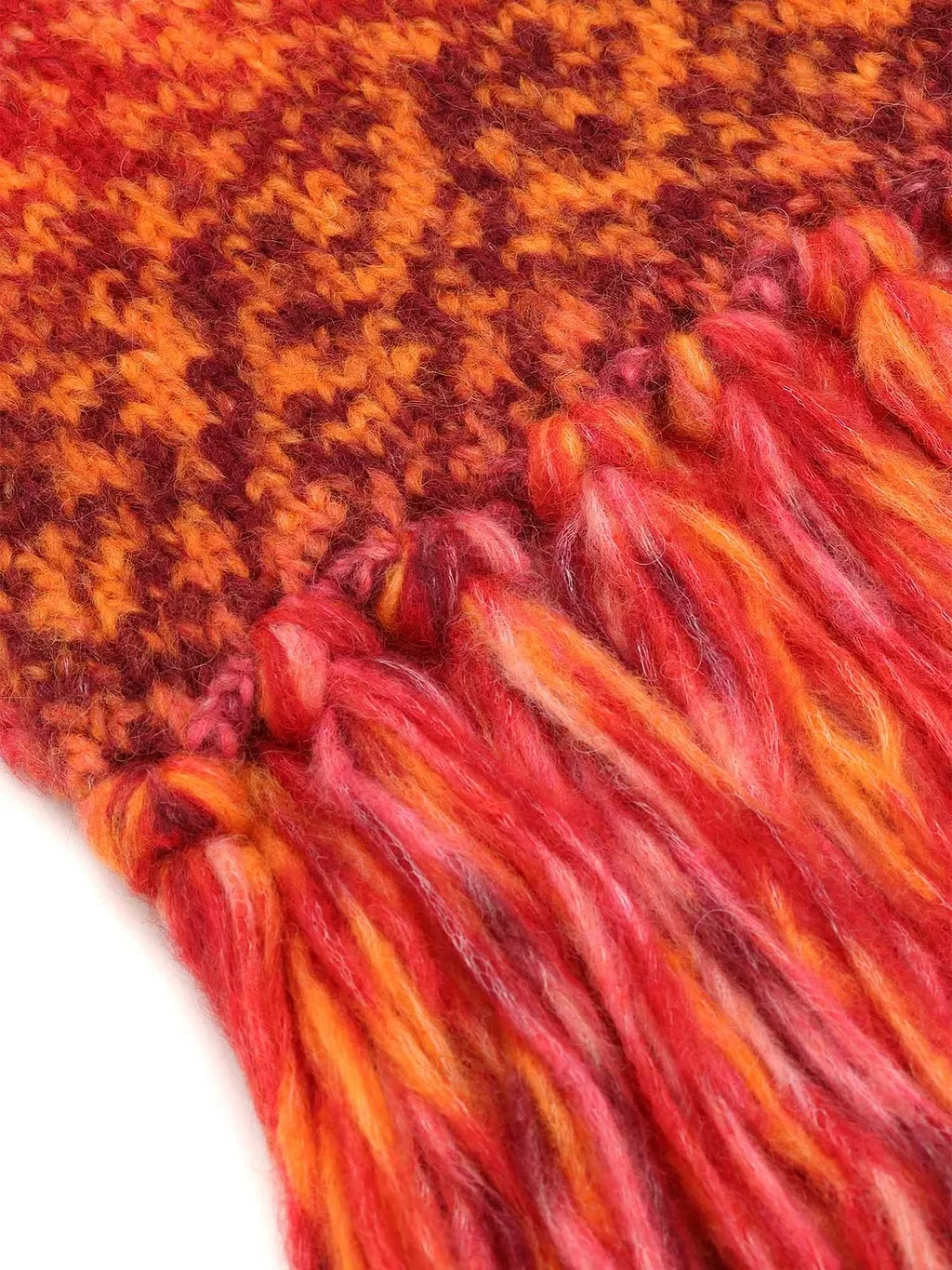 Fringed Knitted Scarf