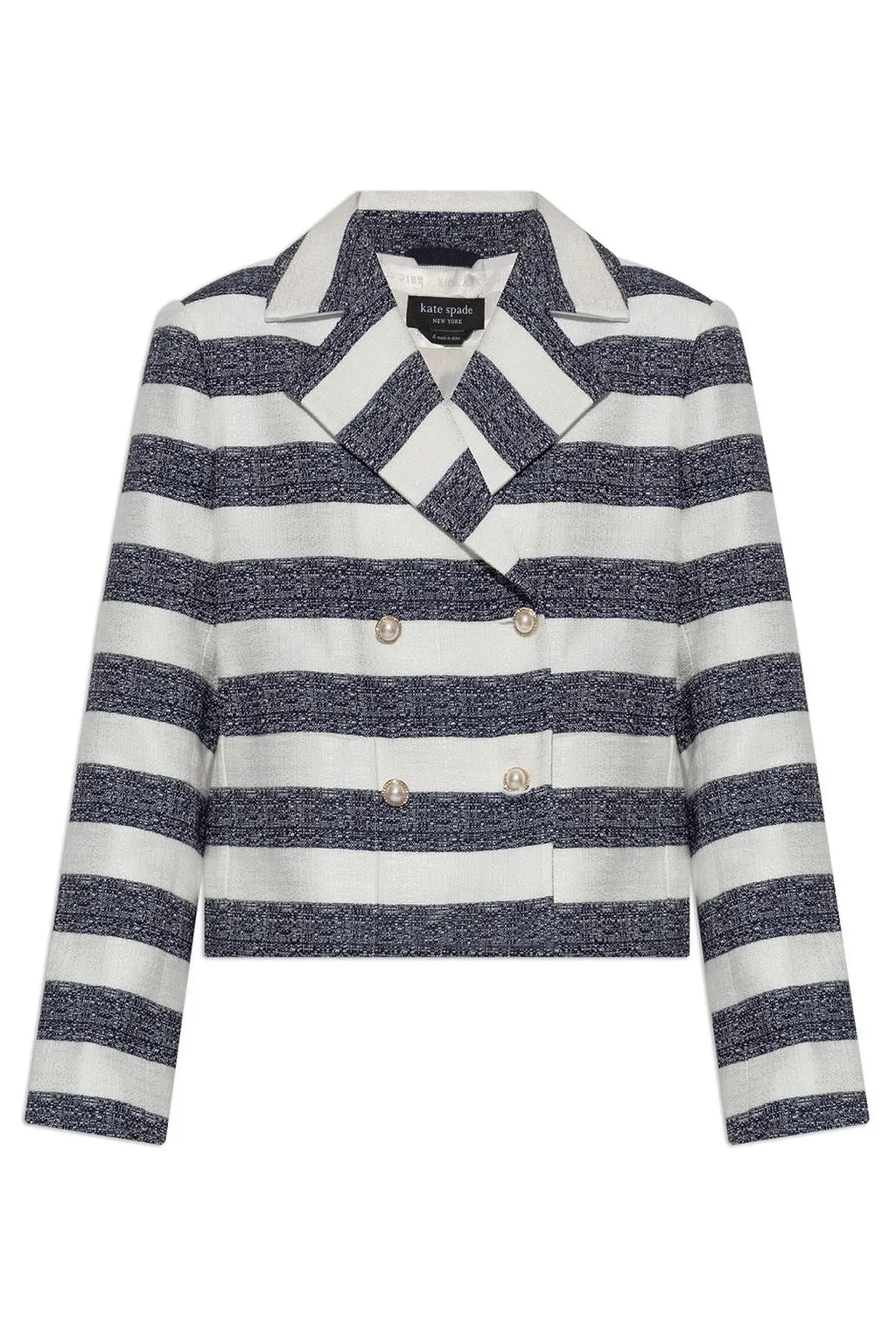Kate Spade Striped Double-Breasted Jacket