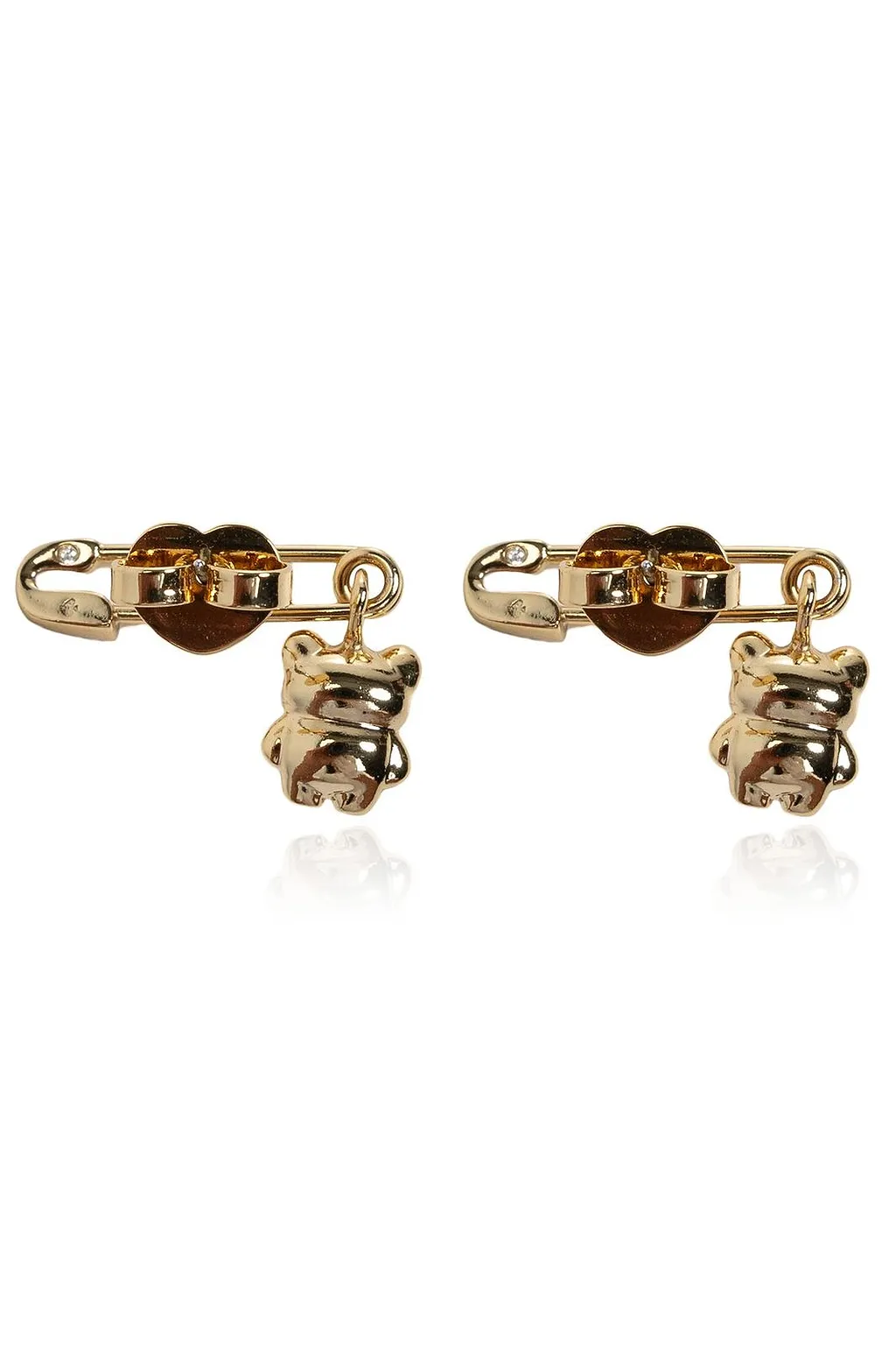 Teddy Safety Pin Earrings
