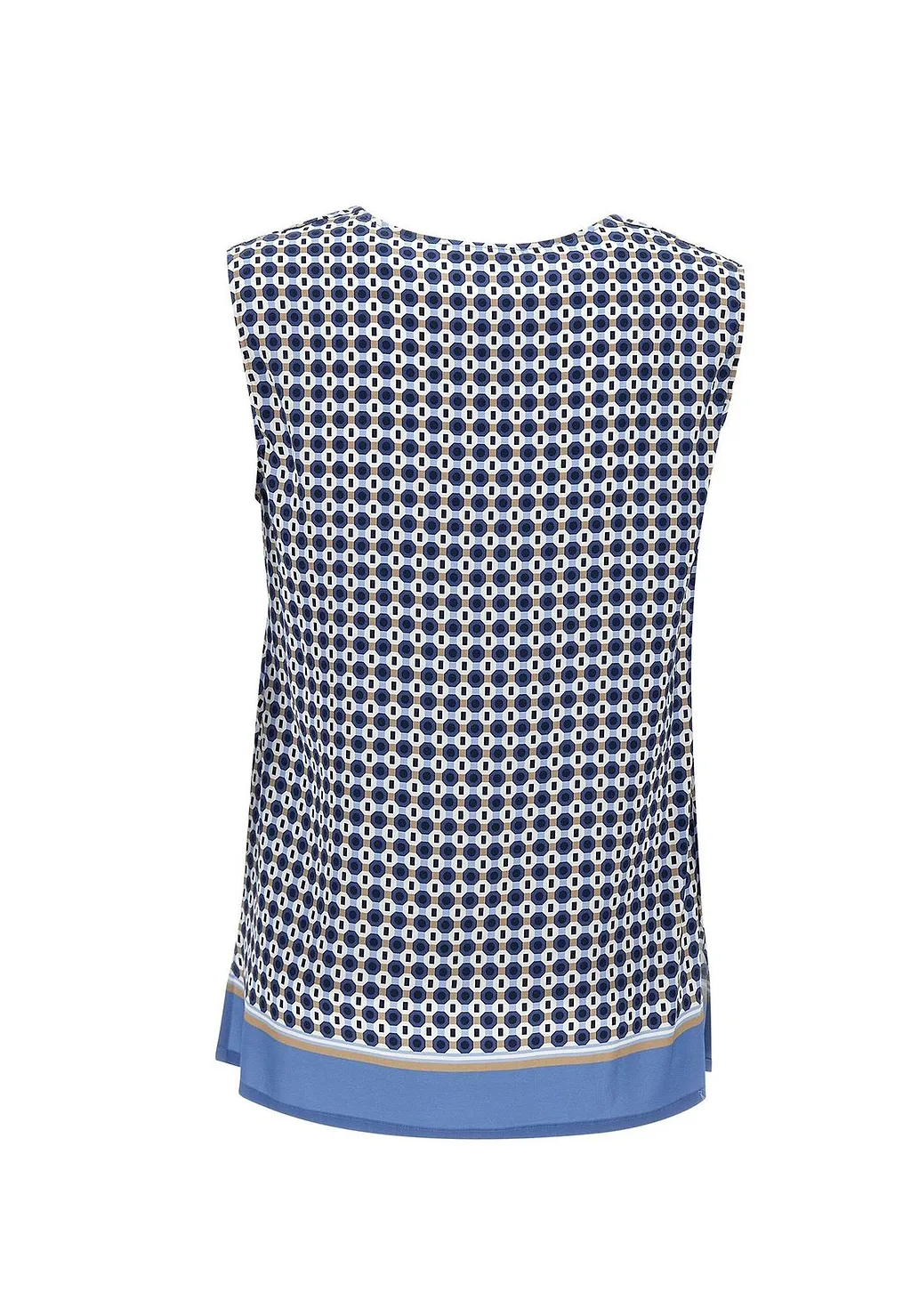 Kangra Micro Print Sleeveless Top