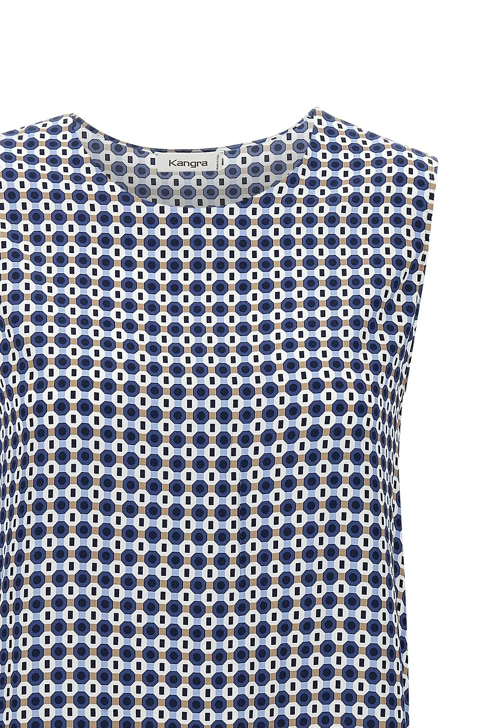 Kangra Micro Print Sleeveless Top