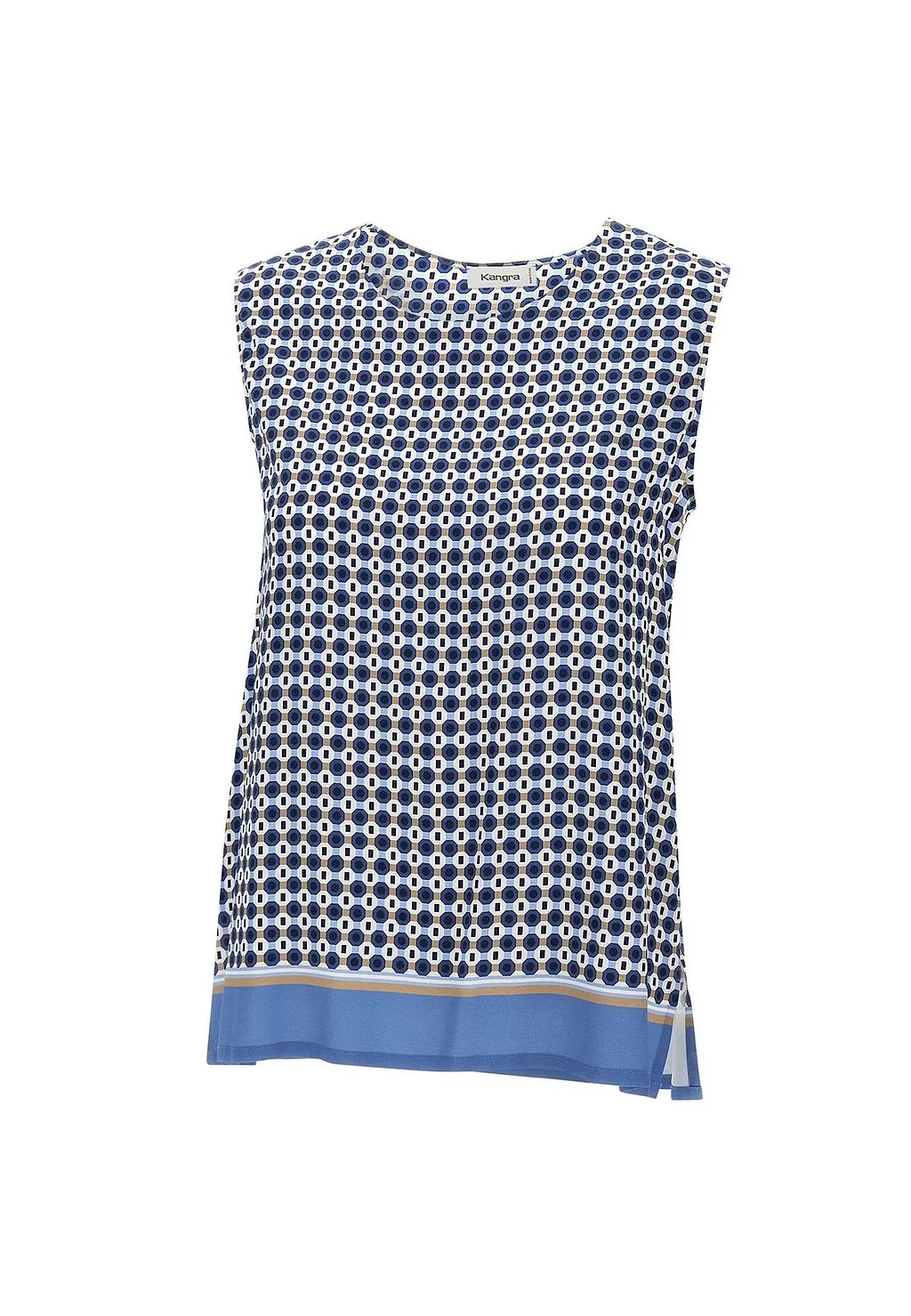 Kangra Micro Print Sleeveless Top