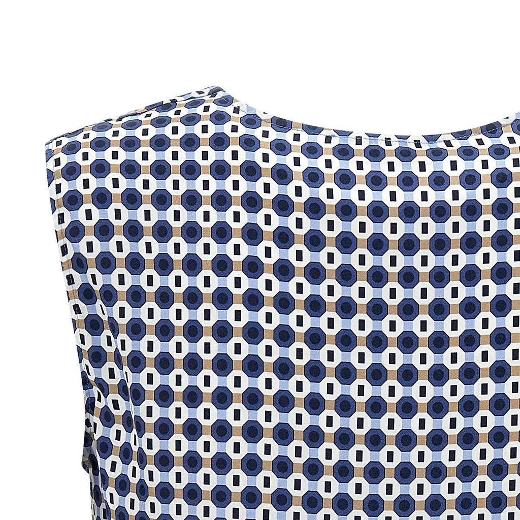 Kangra Micro Print Sleeveless Top