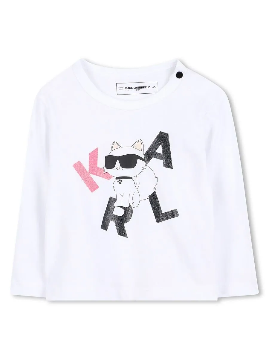 Karl Lagerfeld Kids Logo Graphic T-Shirt