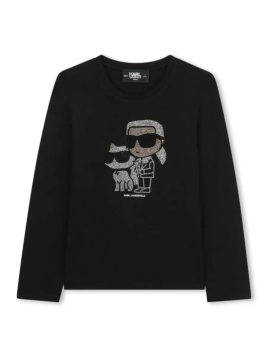 Karl Lagerfeld Kids Logo Long-Sleeve Top