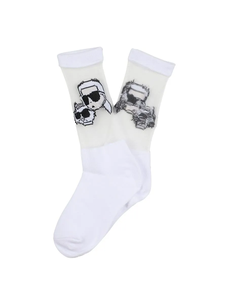 Karl Lagerfeld Kids Logo Knit Socks