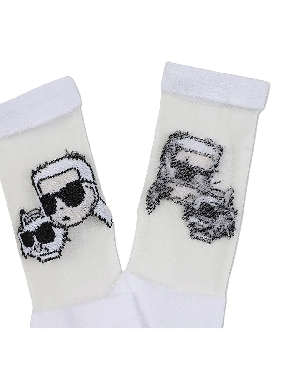 Karl Lagerfeld Kids Logo Knit Socks