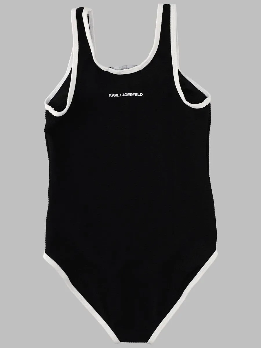 Karl Lagerfeld Kids Logo One-Piece Beachwear