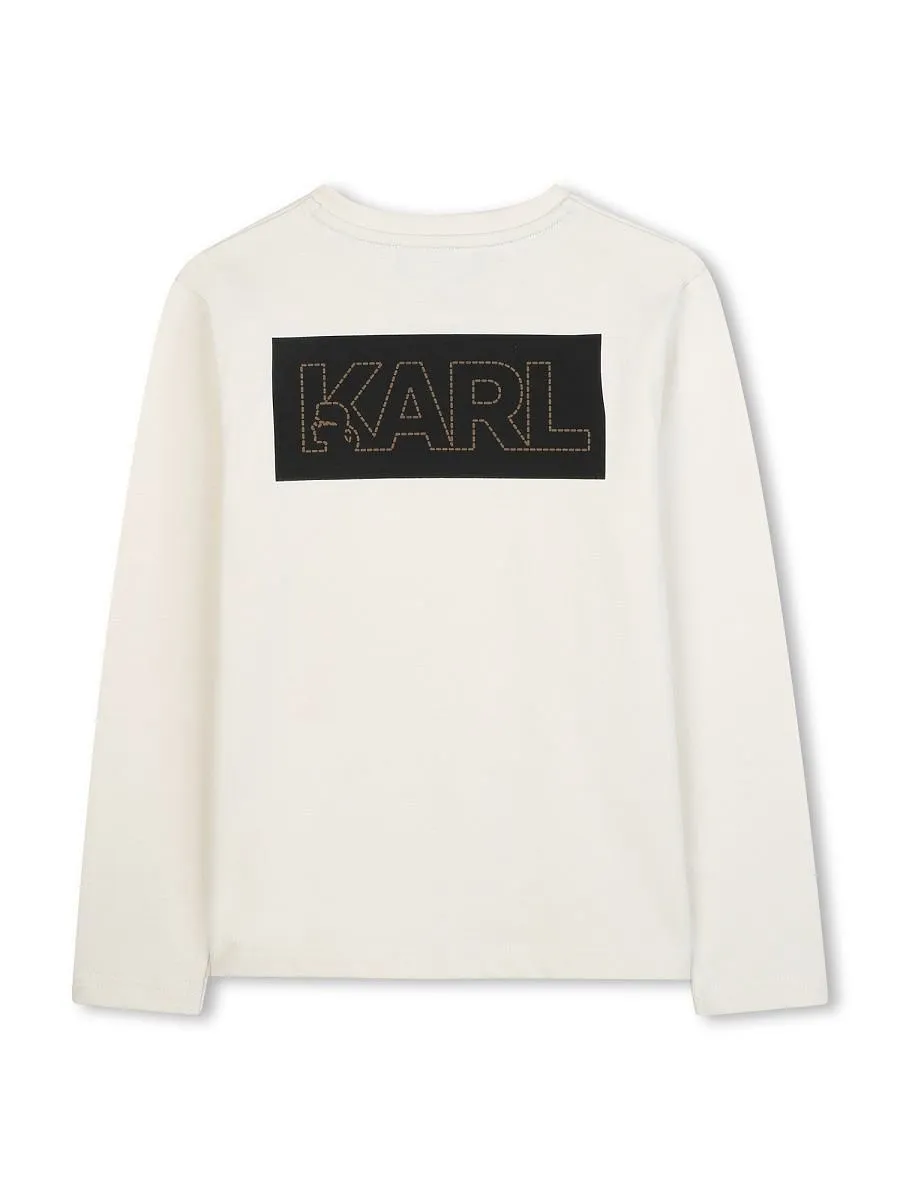 Karl Lagerfeld Kids Logo Patch T-Shirt