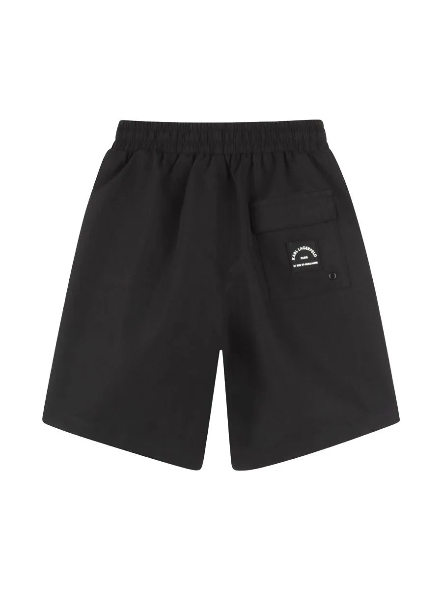 Karl Lagerfeld Kids Logo-Print Swim Shorts