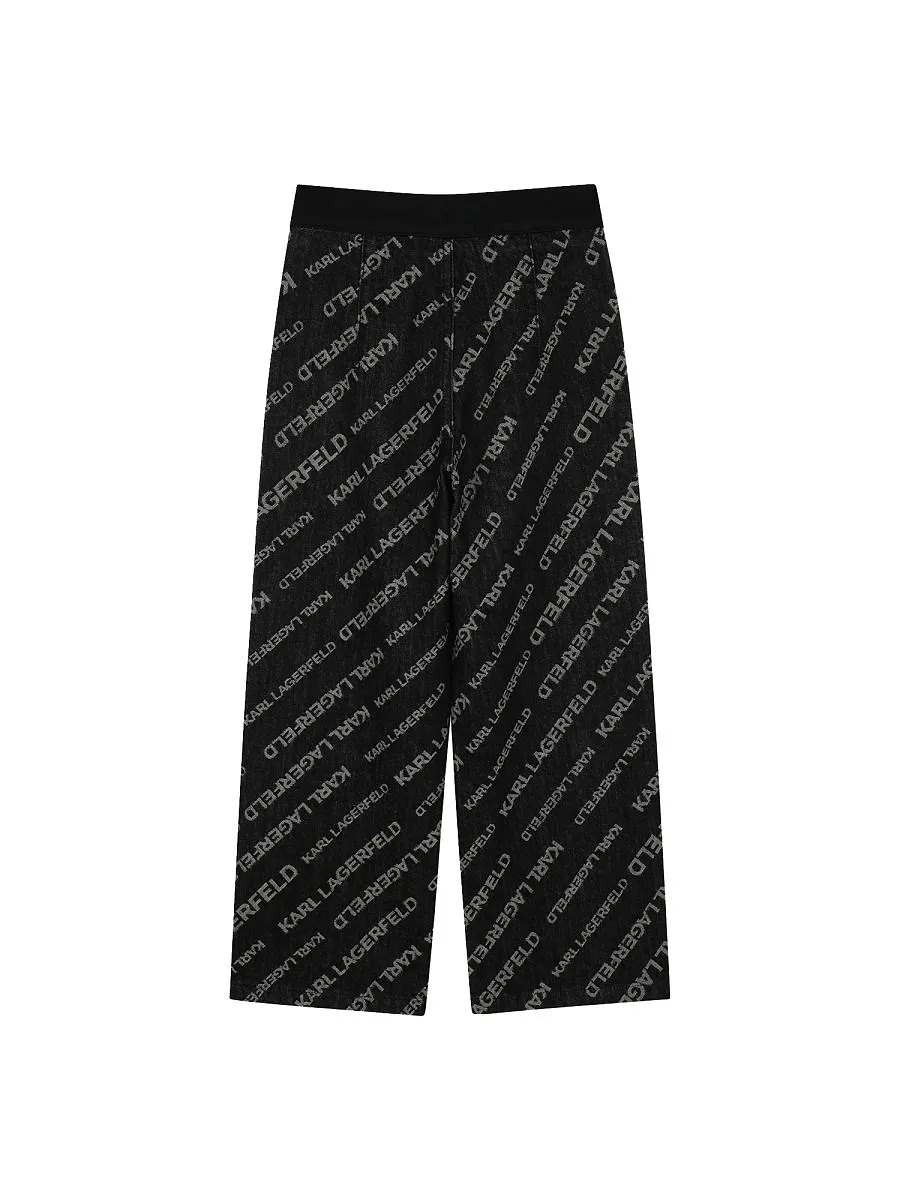 Karl Lagerfeld Kids Logo Print Pants