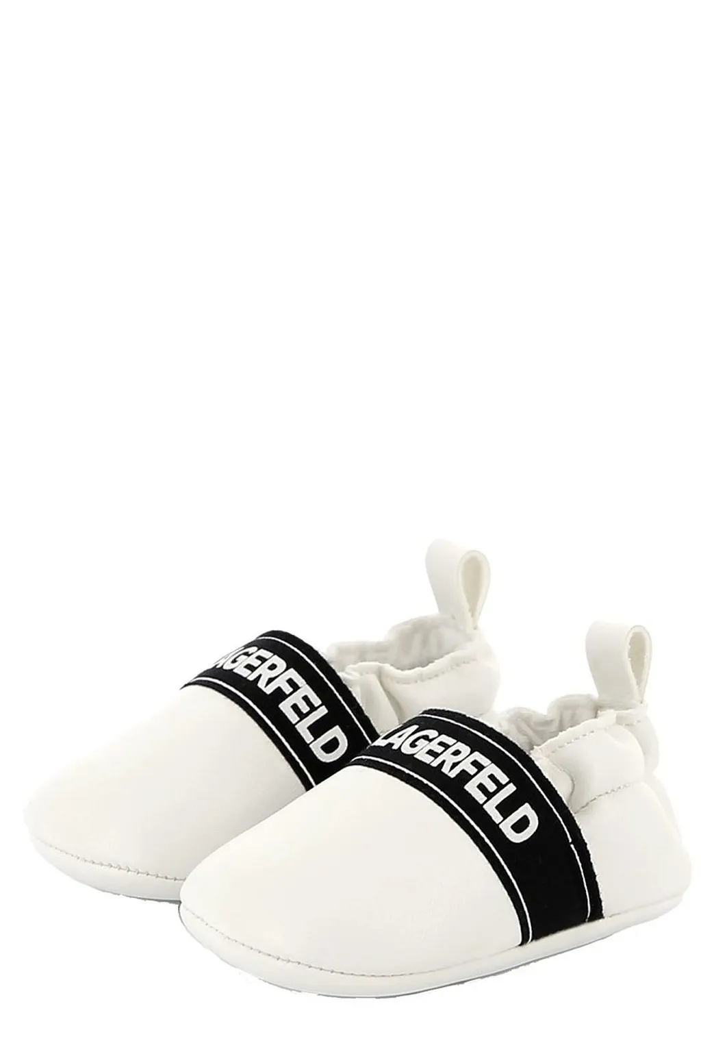 Karl Lagerfeld Kids Logo Strap Crib Shoes