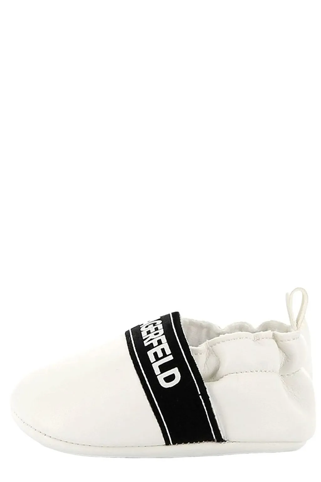 Karl Lagerfeld Kids Logo Strap Crib Shoes