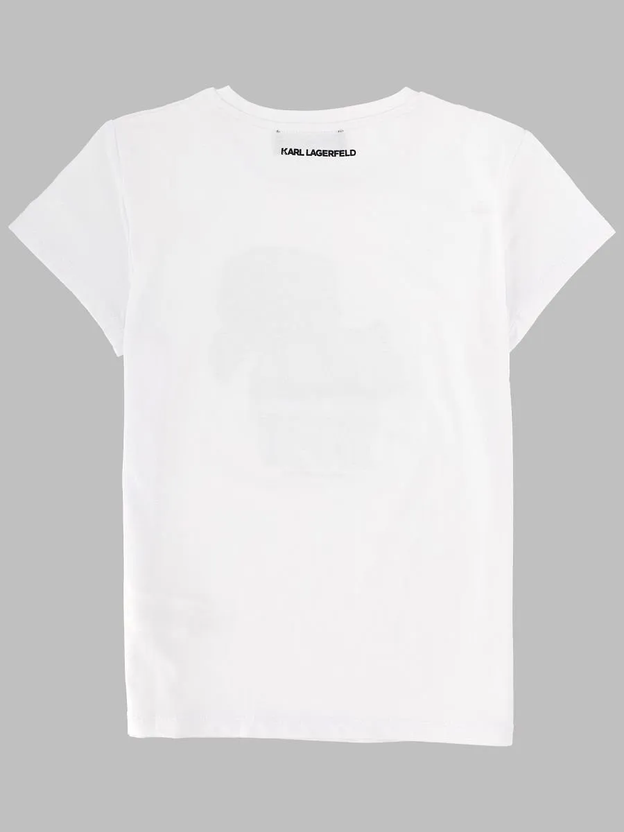 Karl Lagerfeld Kids Rhinestone Graphic T-Shirt