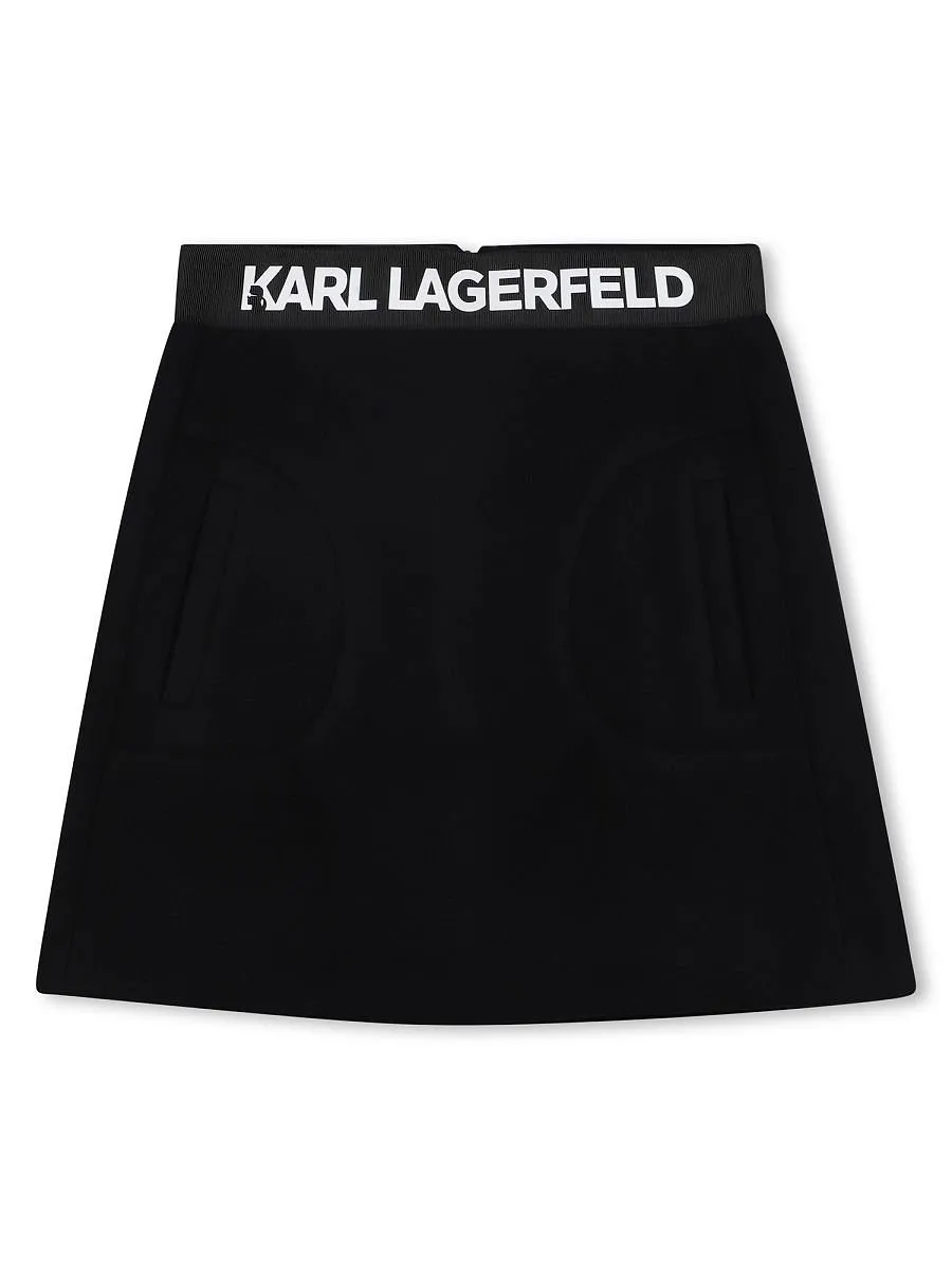 Karl Lagerfeld Kids Logo Waistband Skirt