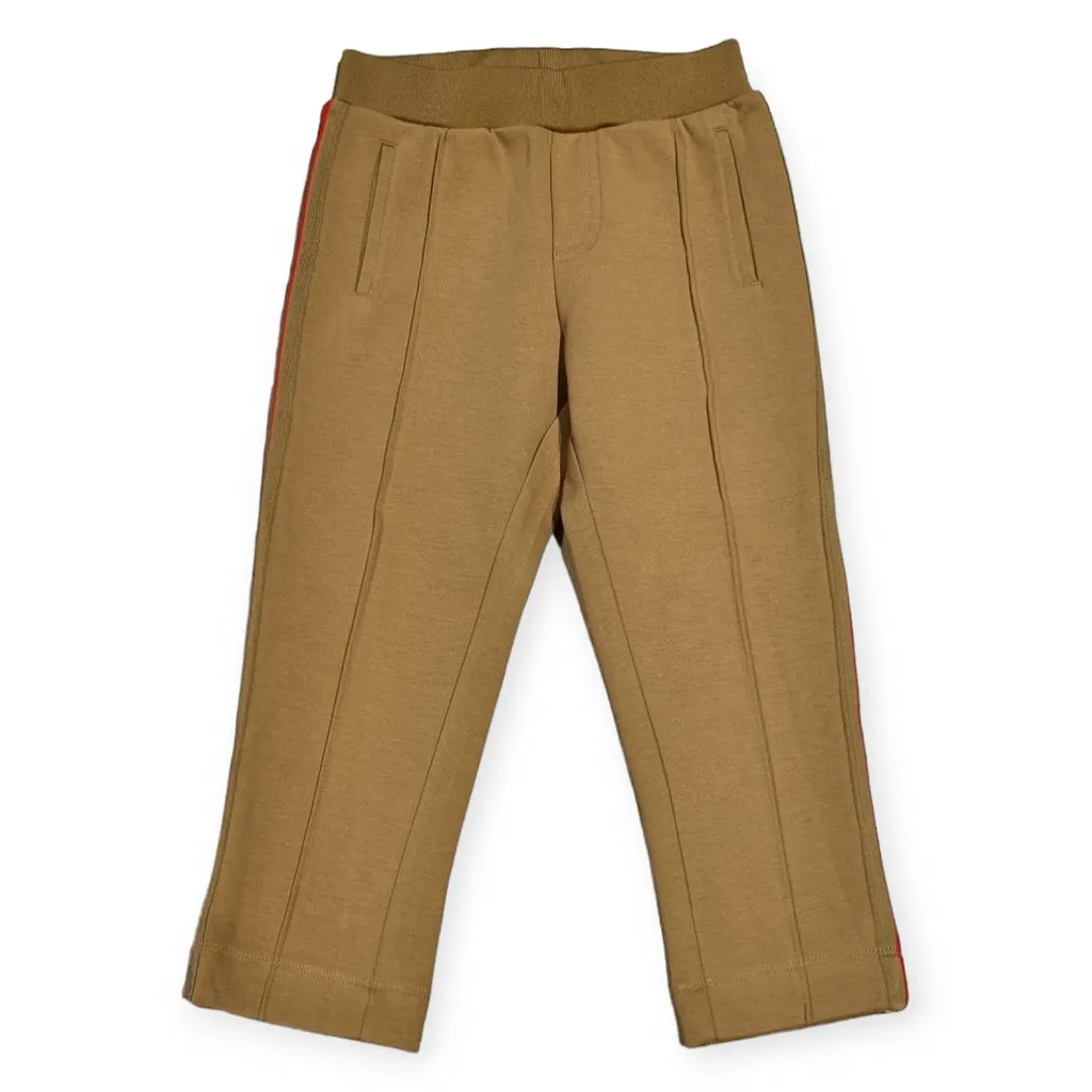 Karl Lagerfeld Kids Stripe Detailed Logo Printed Trousers