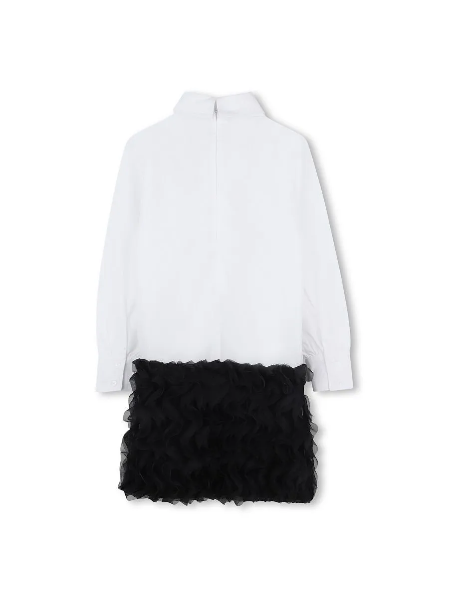 Karl Lagerfeld Kids Ruffled Hem Dress