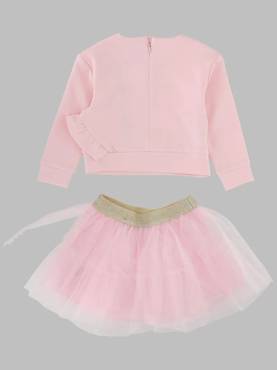 Karl Lagerfeld Kids Ruffled Sweatshirt Tutu Suit
