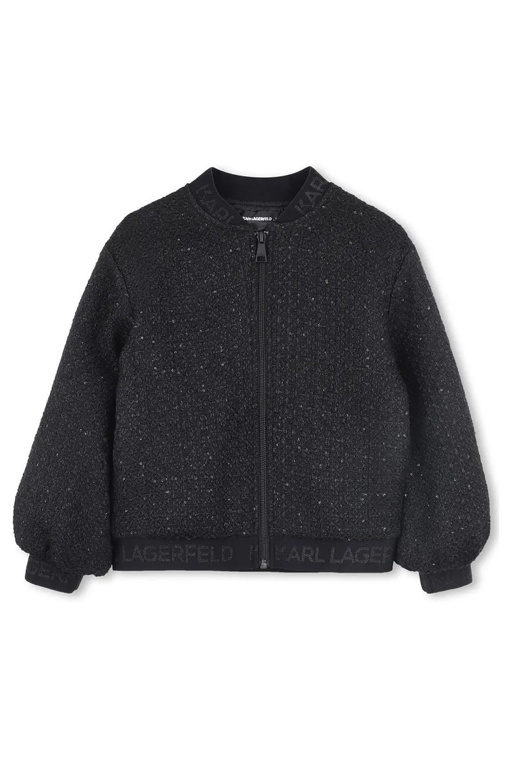 Karl Lagerfeld Kids Textured Bomber Jacket