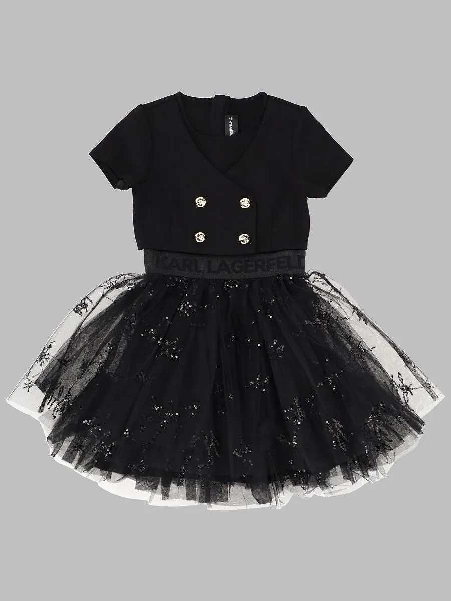 Karl Lagerfeld Kids Tulle Skirt Dress