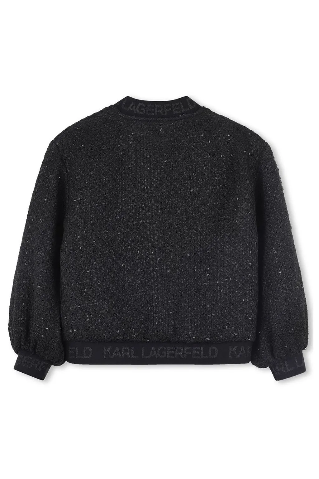 Karl Lagerfeld Kids Textured Bomber Jacket