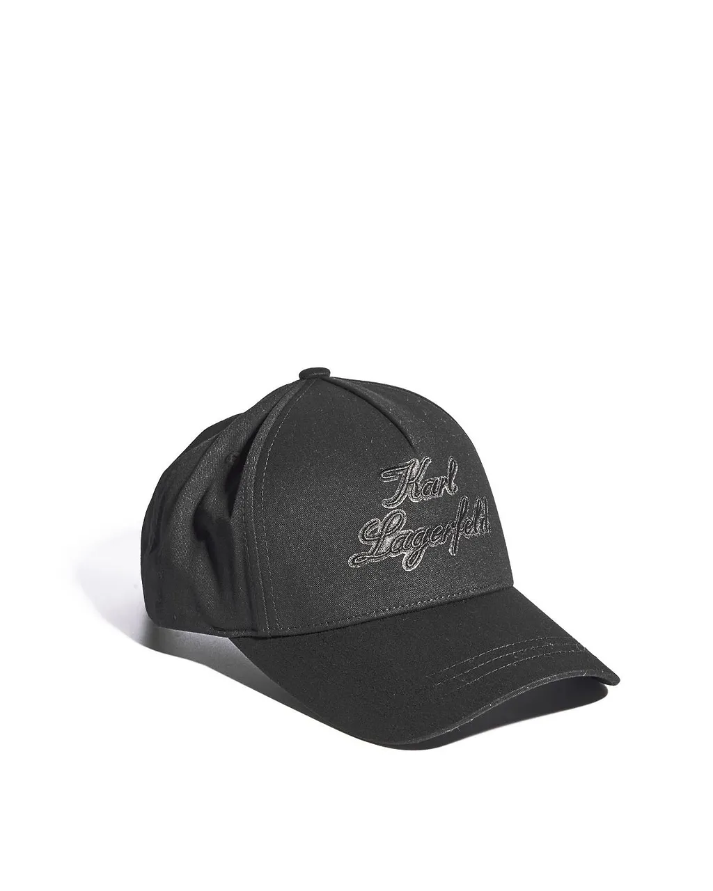 Karl Lagerfeld Logo Embroidered Curved Peak Cap